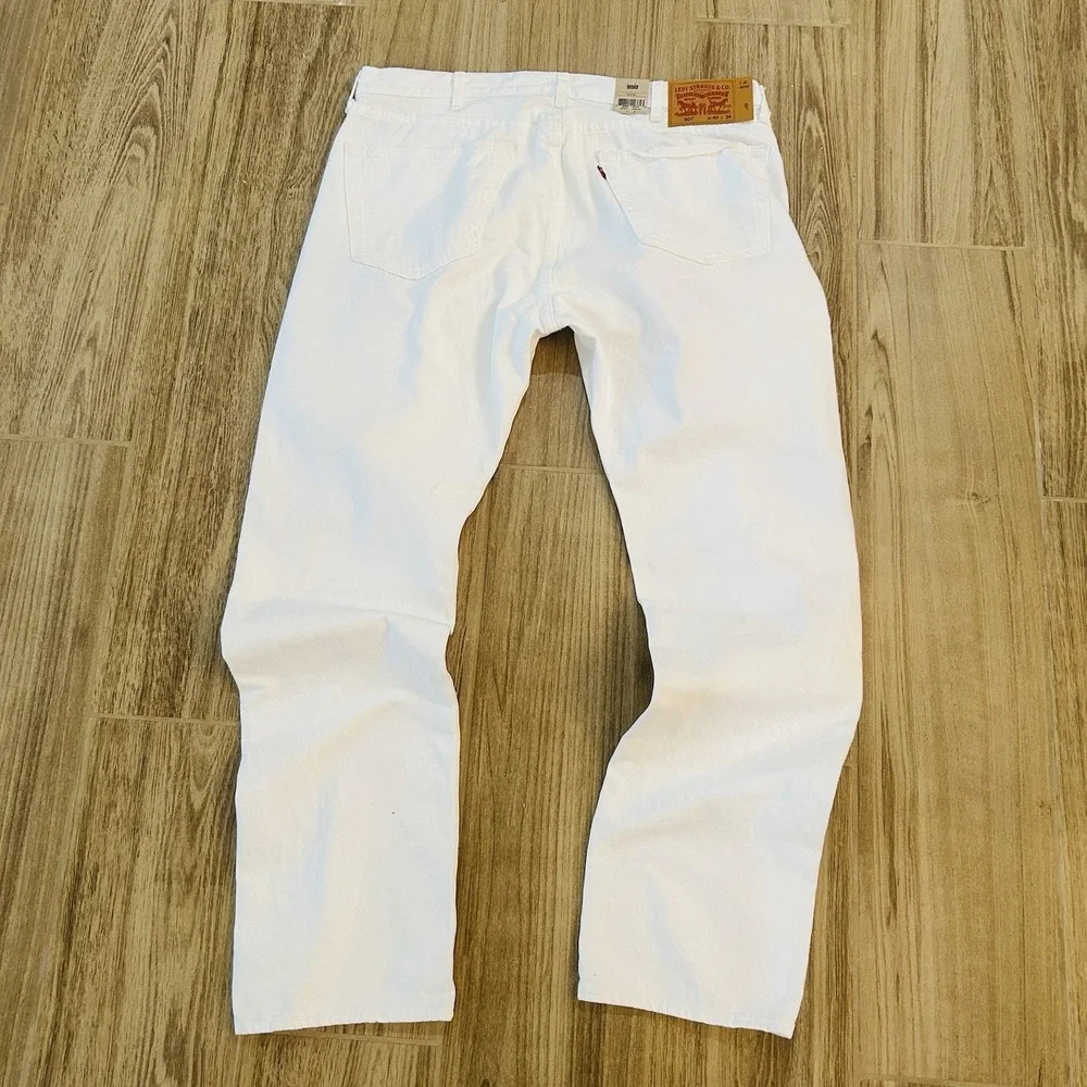 NWT Levi's 501 Original White  Denim Mens Jeans Size 40x34 New Button Fly